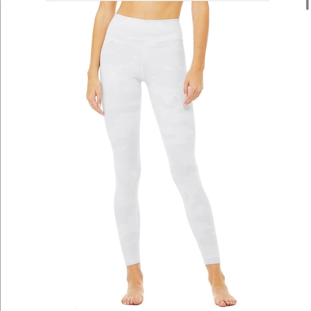 White Camouflage High Rise Alo Yoga Leggings